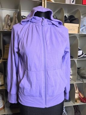 Xersion Lavender Hooded Zip-Up Jacket